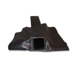 EPDM hemelwaterafvoer 60x80x300 mm met EPDM flap 45 graden, vooraanzicht