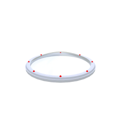 Ronde lichtkoepel polycarbonaat helder enkelwandig
