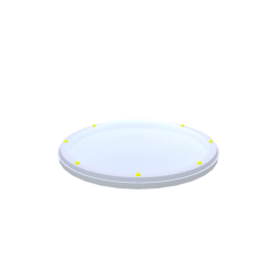 Ronde lichtkoepel acrylaat opaal driewandig