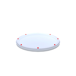 Ronde lichtkoepel polycarbonaat opaal dubbelwandig