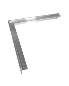 Aluminium roval dakrandprofiel plat buitenhoek 35x28 mm