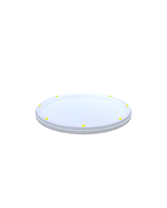 Ronde lichtkoepel acrylaat opaal driewandig