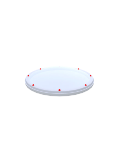 Ronde lichtkoepel polycarbonaat opaal dubbelwandig