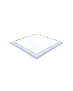 Piramide lichtkoepel acrylaat helder dubbelwandig